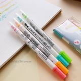  Bút Màu Nước Kuretake Zig Clean Color Dot 2 Đầu - Set 4 Màu 