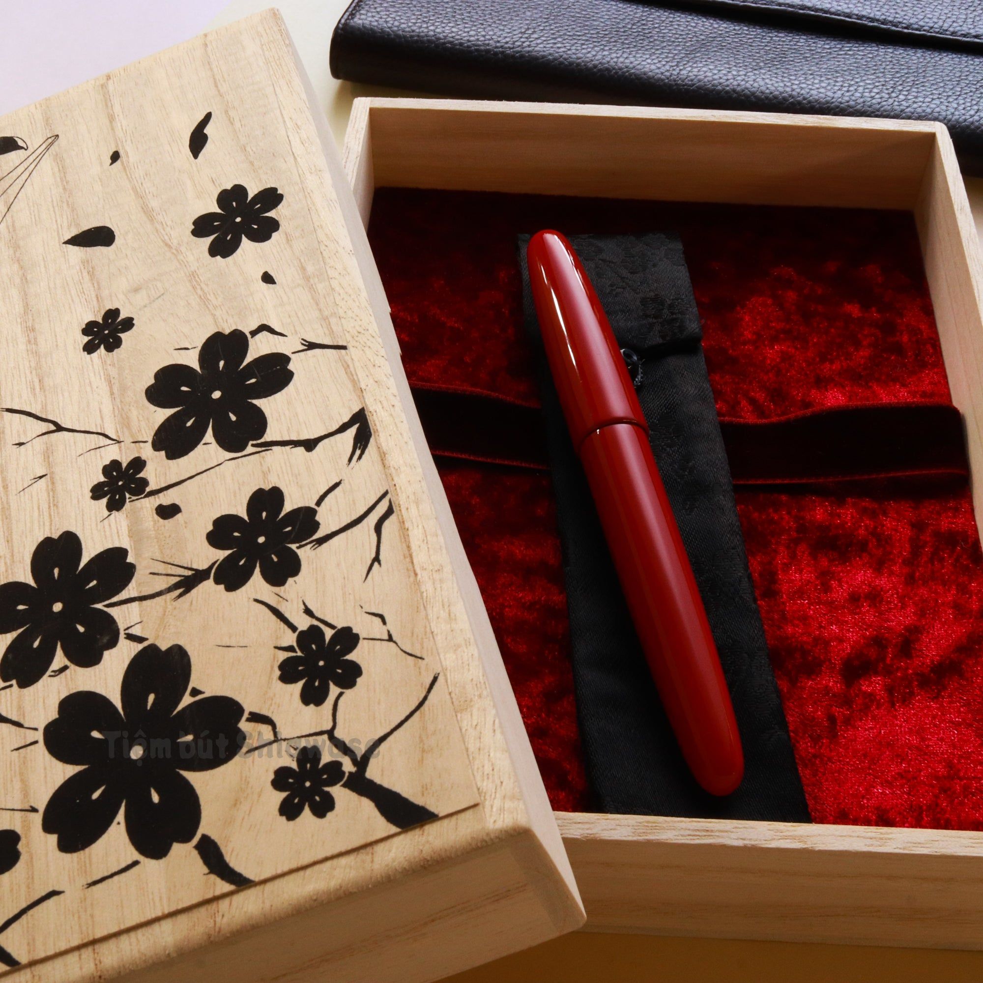  Bút Máy Wancher Dream Pen True Urushi Shu - Red - Sơn Mài Wajima Đỏ 