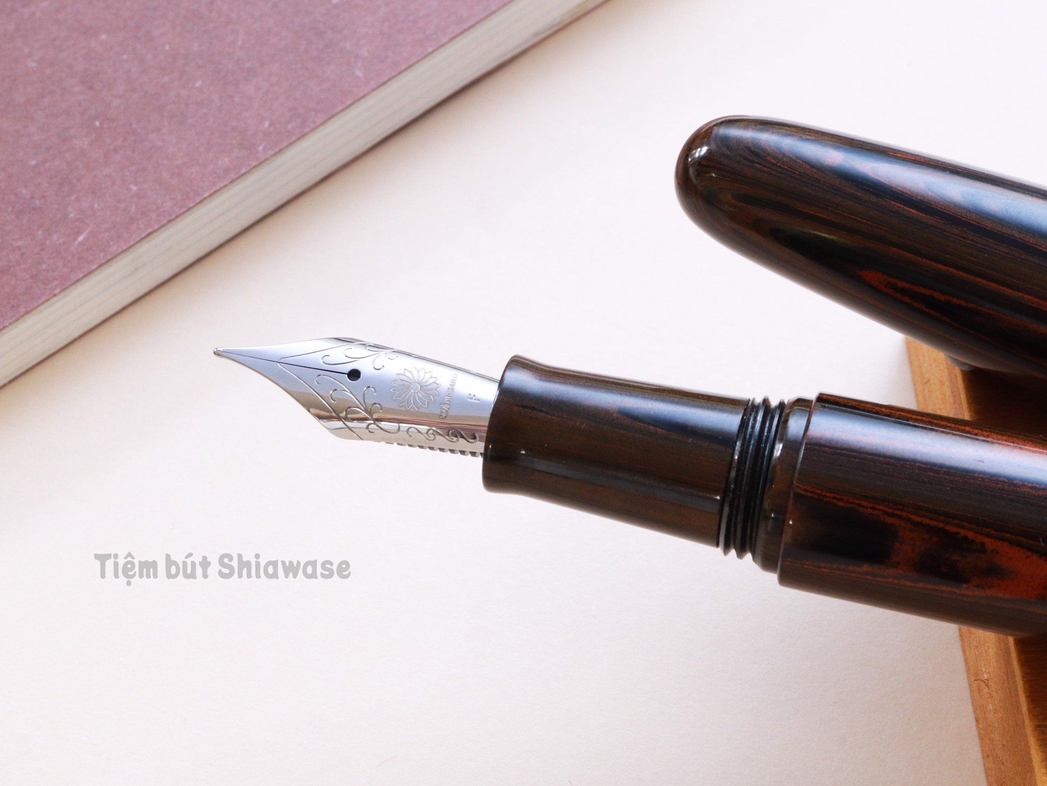  Bút Máy Wancher Dream Pen True Ebonite - Marble Brown - Nâu Cẩm Thạch 