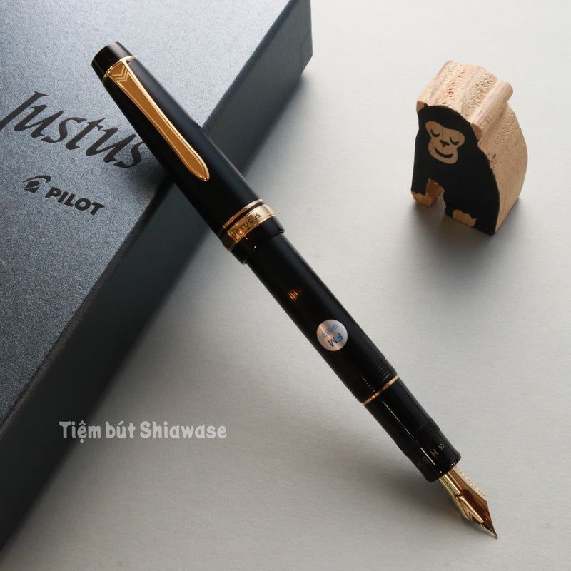  Bút Máy Pilot Justus 95 - Stripe Black - Đen Sọc Trơn 