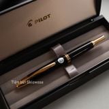  Bút Máy Pilot Capless Vanishing Point Gold Trims - Black - Đen 