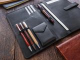  Bao Da Đựng Sổ & Bút Wancher Compact Leather Notebook Cover A5 - Black 