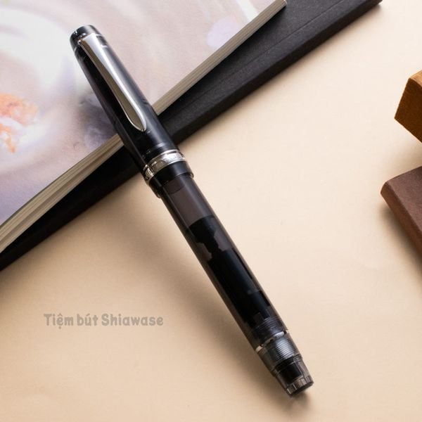  Bút Máy Pilot Custom Heritage 92 - Black Transparent - Đen Trong Suốt 