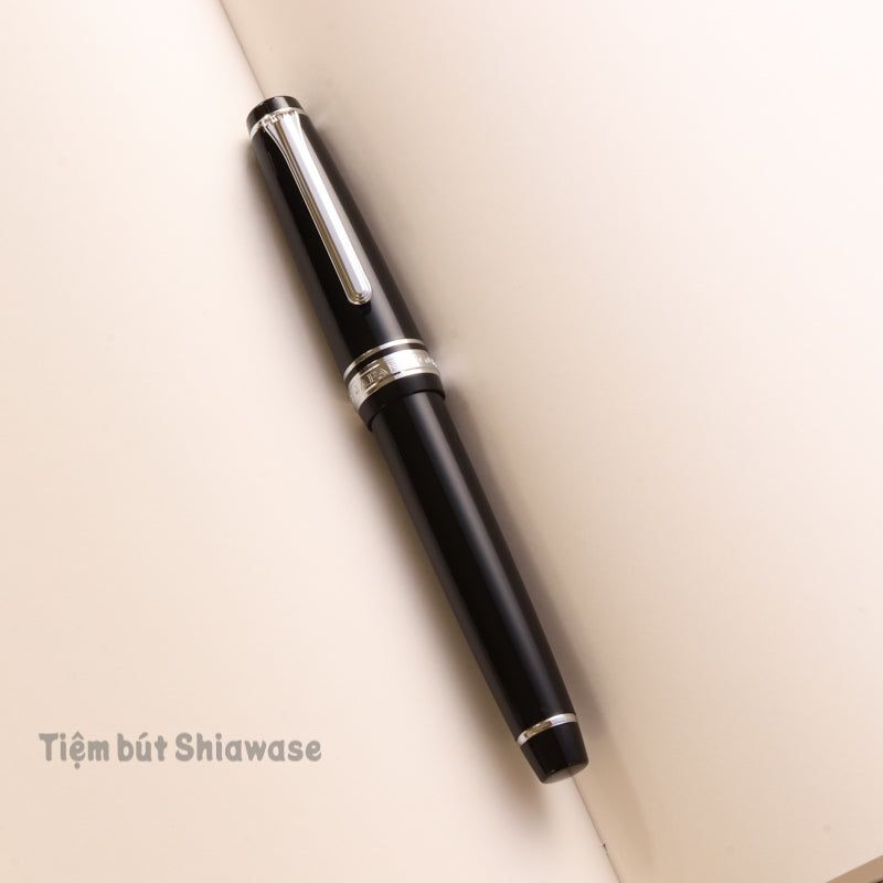  Bút Máy Sailor Professional Gear Slim 14K - Black - Đen (Bản Rhodium) 
