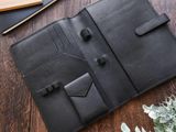  Bao Da Đựng Sổ & Bút Wancher Compact Leather Notebook Cover A5 - Black 