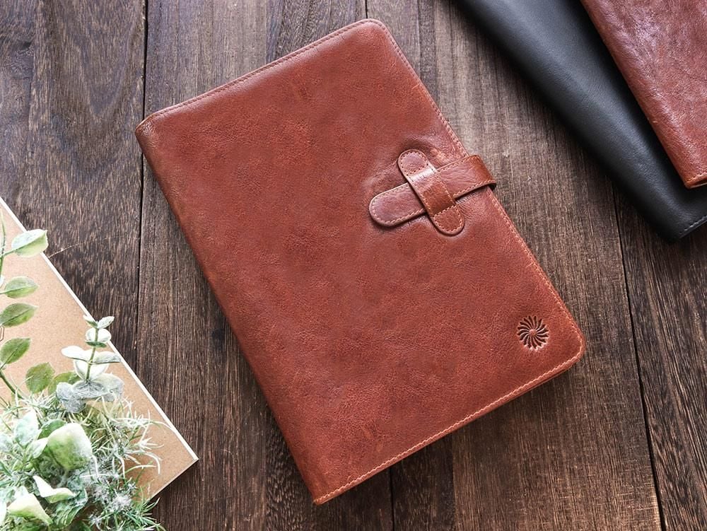  Bao Da Đựng Sổ & Bút Wancher Compact Leather Notebook Cover A5 - Cognac Brown 