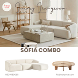  COMBO sofa góc SOFIA - Combo phòng khách Rubies House 