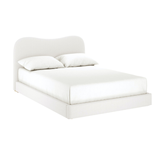  Giường ngủ bọc nệm cao cấp Curved Bed phong cách Bắc Âu Rubies House 
