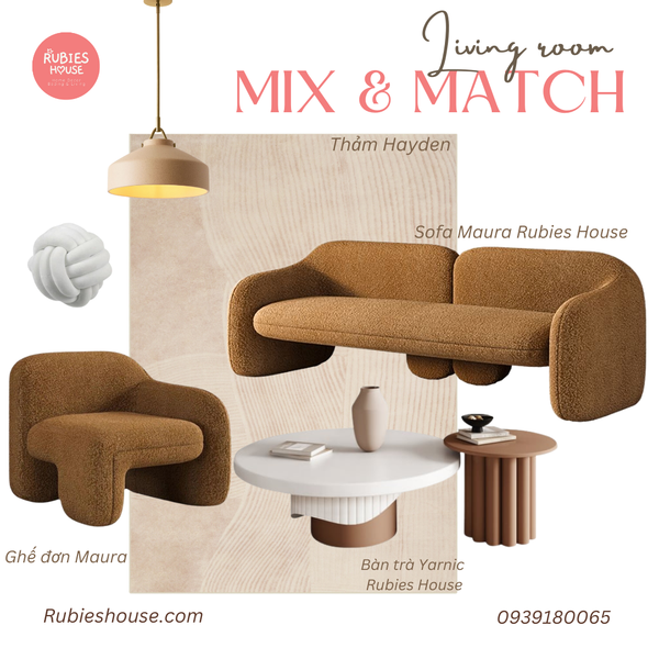 Ảnh: COMBO MAURA - Combo phòng khách Rubies House