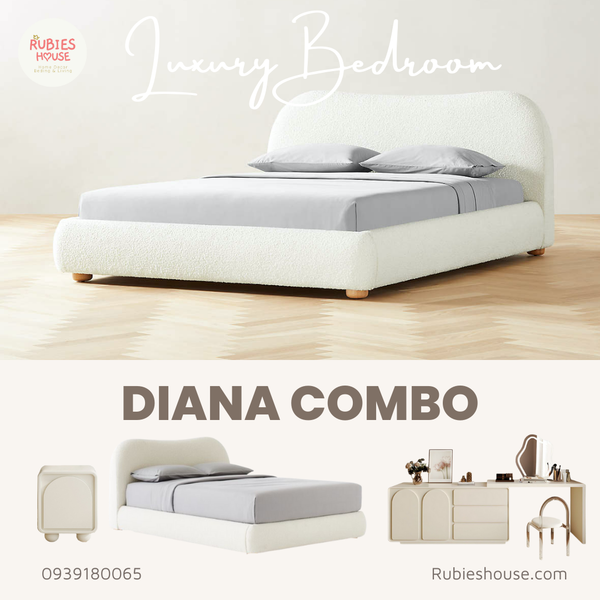 Ảnh: COMBO DIANA BED- Combo phòng ngủ Bắc Âu Rubies House