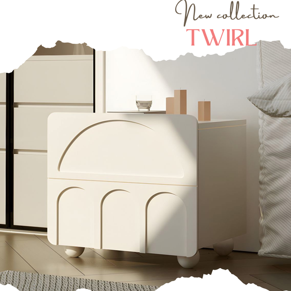 Tủ đầu giường Twirl Bắc Âu Rubies House