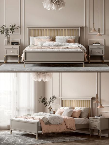 Hình ảnh Giường Gỗ PHỐI NỆM COVE Rubies House