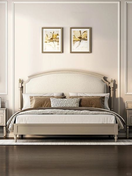 Hình ảnh Giường Gỗ PHỐI NỆM LARK Rubies House