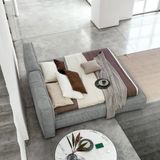  Giường ngủ bọc nệm cao cấp Lennon Bed phong cách Bắc Âu Rubies House 