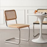  Ghế Ceca khung inox, đan mây Rubies House 