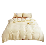  Bộ Chăn ga cotton Tici notag- Be phối Cam 