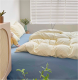  Bộ Chăn ga cotton Tici notag- Be phối Xanh lam 