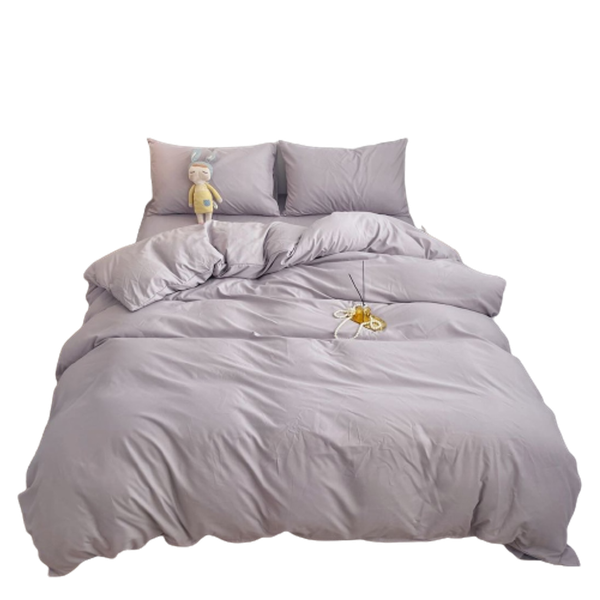 Bộ Chăn ga cotton Tici notag- Tím