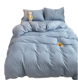  Bộ Chăn ga cotton Tici notag- Xanh lam 