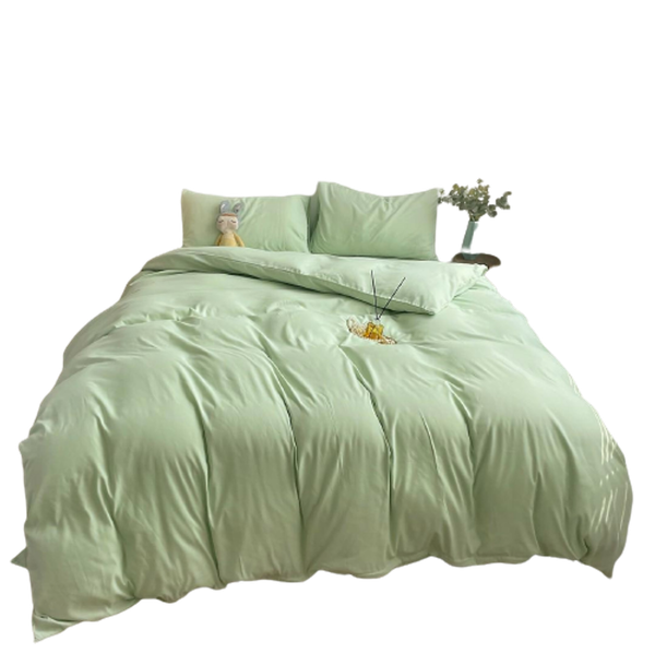 Bộ Chăn ga cotton Tici notag- Xanh Mint