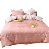  Bộ Chăn ga cotton Hàn Quốc- Tim Hồng 