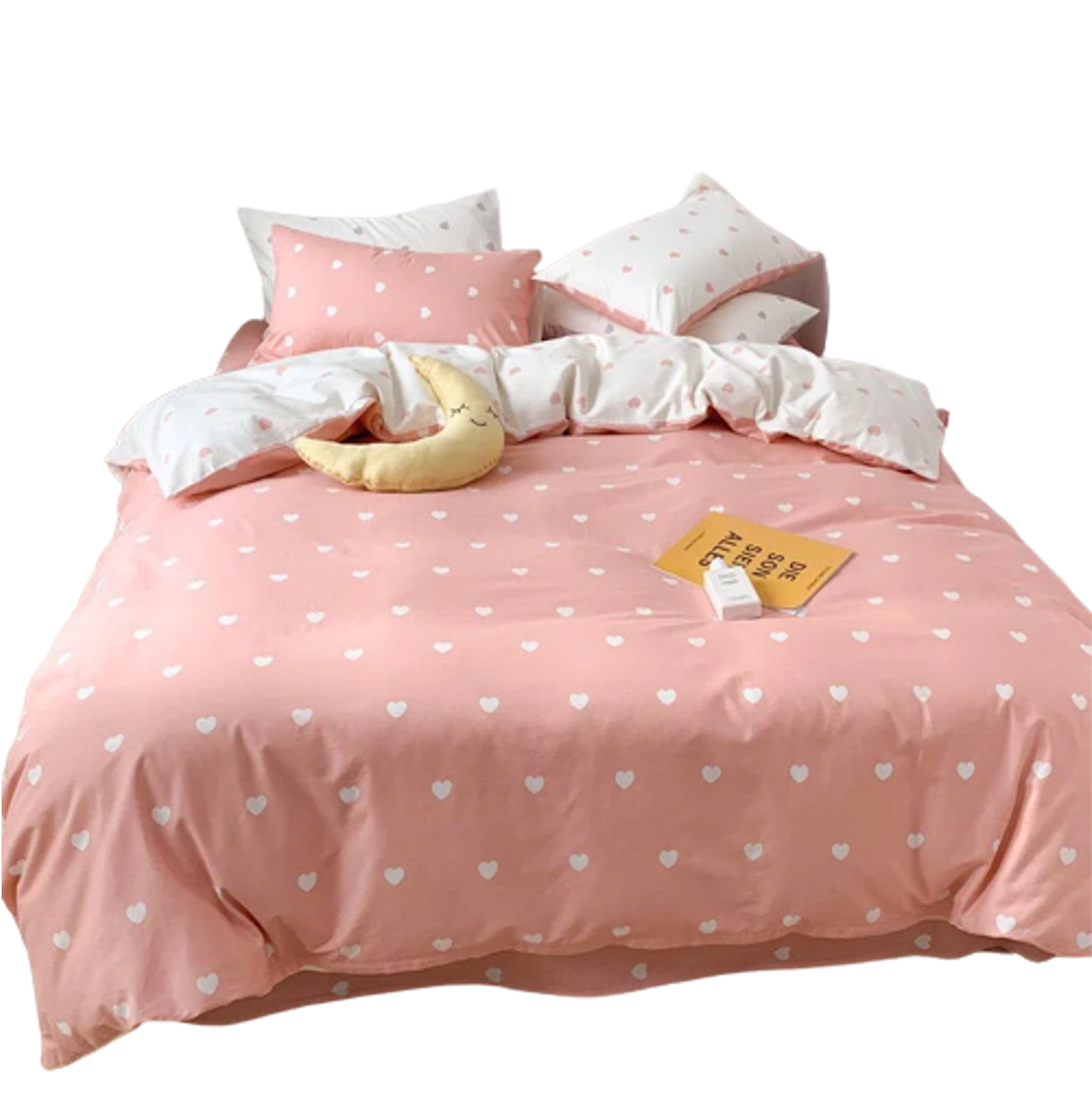  Bộ Chăn ga cotton Hàn Quốc- Tim Hồng 