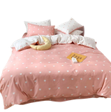  Bộ Chăn ga cotton Hàn Quốc- Tim Hồng 