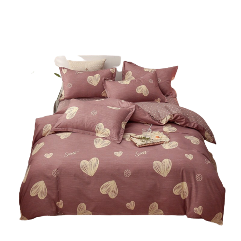  Bộ Chăn ga cotton Hàn Quốc- Tim Sweet 