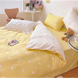  Bộ Chăn ga cotton Hàn Quốc- Tim Vàng 