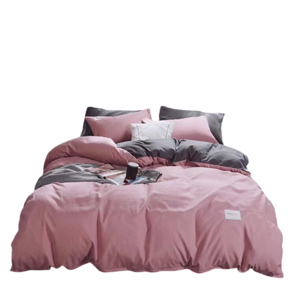 Bộ Chăn ga cotton Tici- Hồng