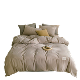  Bộ Chăn ga cotton Tici- Nâu nhạt 