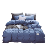  Bộ Chăn ga cotton Tici- Xanh dương 