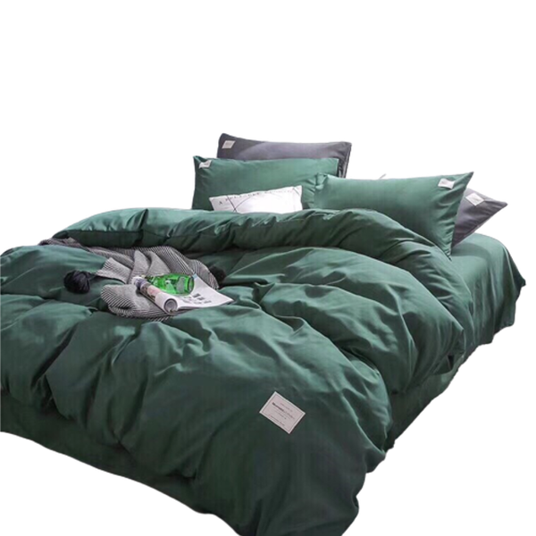 Bộ Chăn ga cotton Tici- Xanh lá