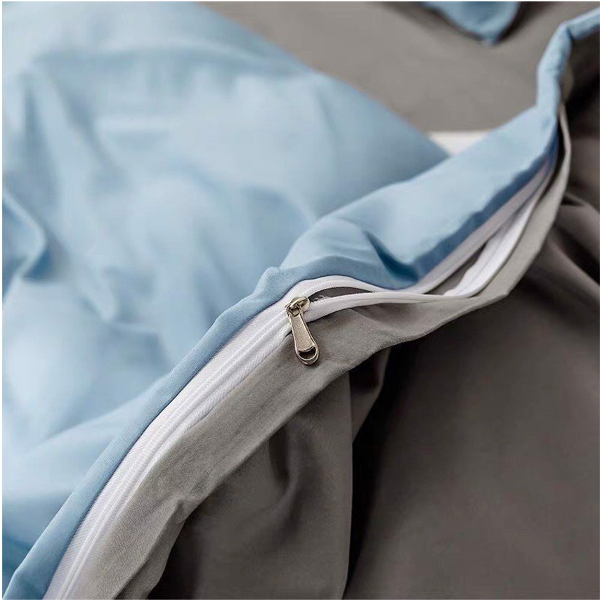  Bộ Chăn ga cotton Tici- Xanh lam 