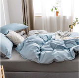  Bộ Chăn ga cotton Tici- Xanh lam 