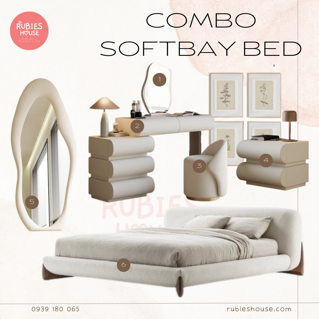  COMBO SOFTBAY - Combo phòng ngủ Bắc Âu Rubies House 