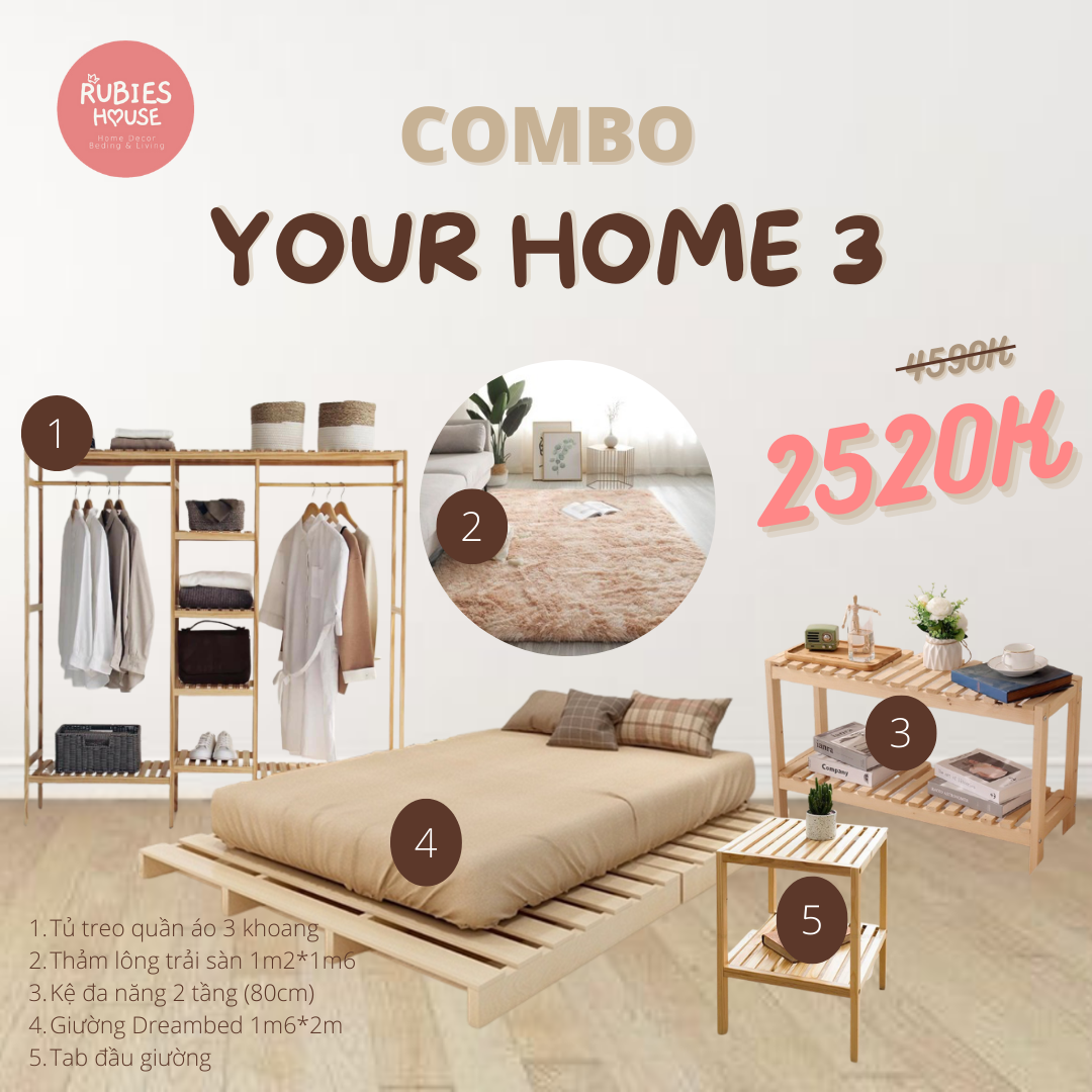  Combo Phòng ngủ Rubies House - Your Home 3 