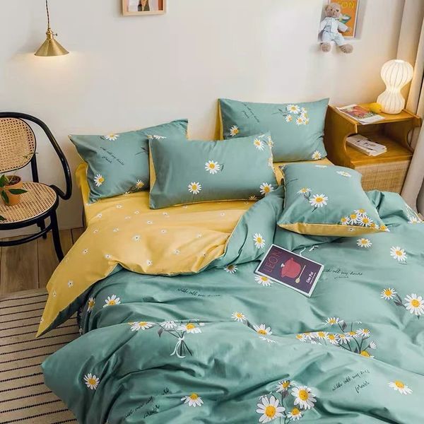 Bộ Chăn ga cotton Hàn Quốc- Hoa cúc