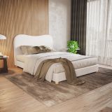  Giường ngủ bọc nệm cao cấp Curved Bed phong cách Bắc Âu Rubies House 