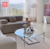  Bàn trà, bàn sofa Transparency mặt kính chân inox Rubies House 