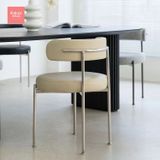  Ghế ăn cao cấp Iris khung inox bộc nệm Rubies House 