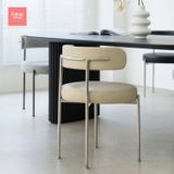  Ghế ăn cao cấp Iris khung inox bộc nệm Rubies House 