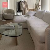  Bàn trà, bàn sofa Noguchi chân gỗ sồi mặt kính Rubies House 