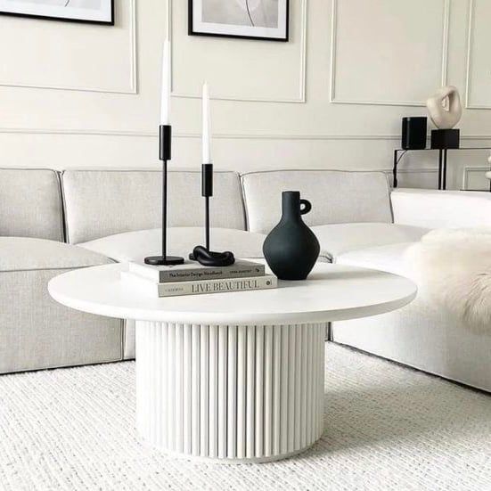 Bàn trà tròn, bàn sofa Queen phong cách Bắc Âu Rubies House