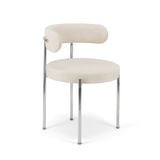  Ghế ăn cao cấp Iris khung inox bộc nệm Rubies House 