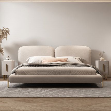 Hình: Giường ngủ bọc nệm cao cấp LUNA Bed phong cách Bắc Âu Rubies House