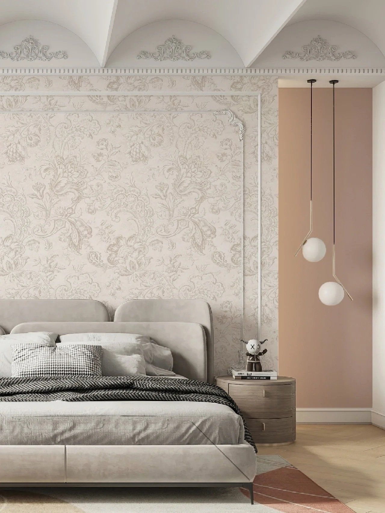  Giường ngủ bọc nệm cao cấp ECHO Bed phong cách Bắc Âu Rubies House 