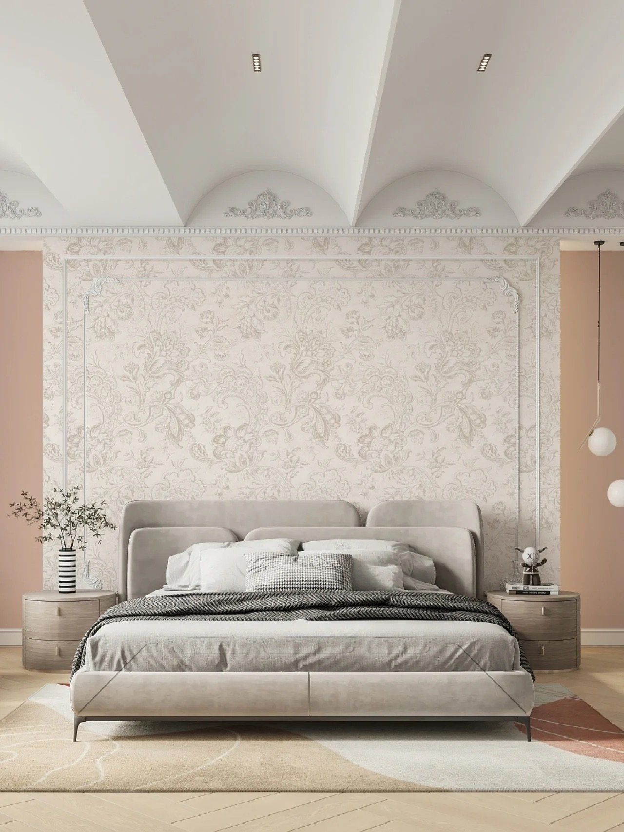  Giường ngủ bọc nệm cao cấp ECHO Bed phong cách Bắc Âu Rubies House 