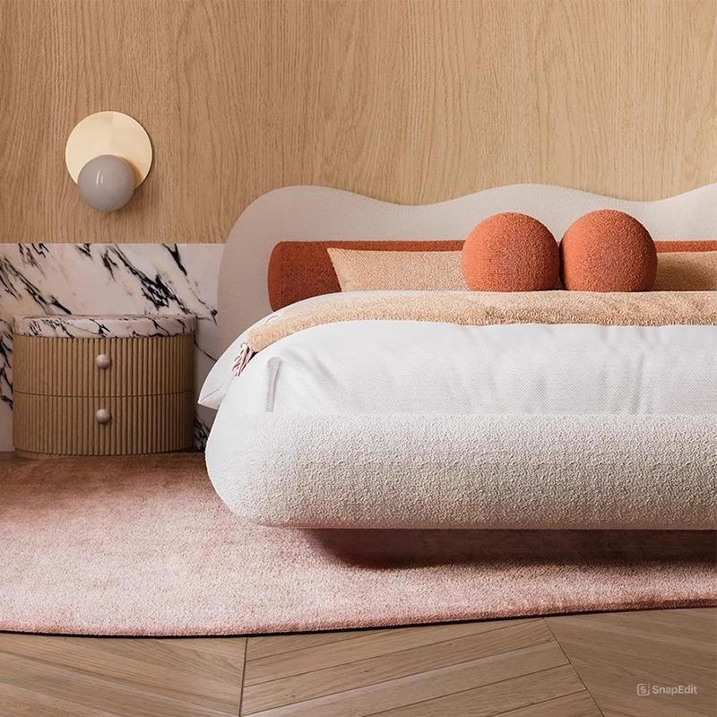  Giường ngủ bọc nệm cao cấp MOAT Bed phong cách Bắc Âu Rubies House 