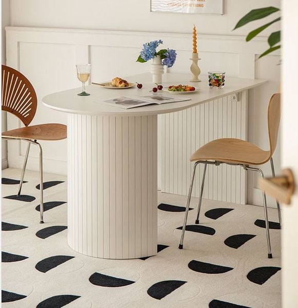 Bàn ăn Oval T phong cách Bắc Âu Rubies House